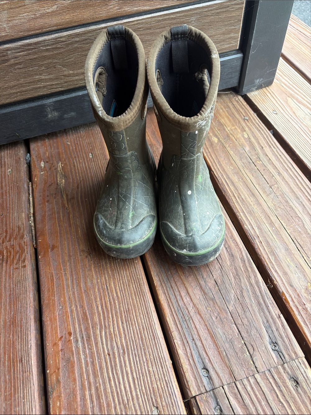 Bogs Kids Olive Green Waterproof Rain Boots